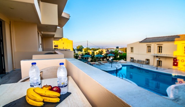 Sea view room in Orestis hotel in Stalos