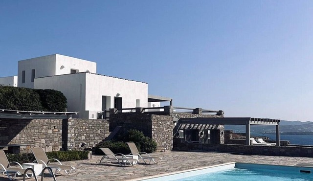 Seafront Villa 190sq.m | Private & Shared Pool | Endless blue
