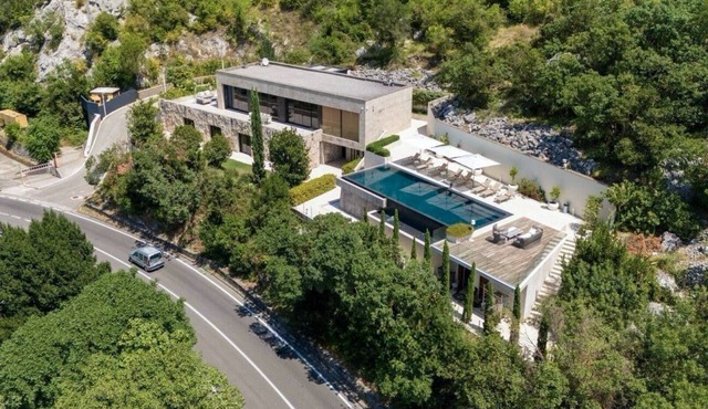 Seafront Villa with Private Beach, Pool and SPA