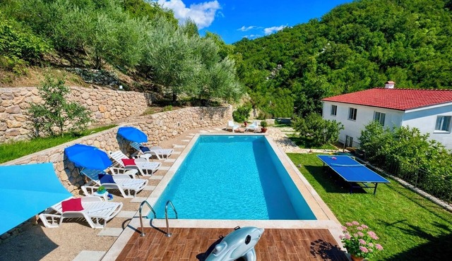 Spacious 4-bedroom house with infinity pool for relaxing in lovely Herceg Novi