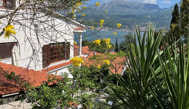 Spacious two story accommodation in a beautiful villa with sea & mountain views