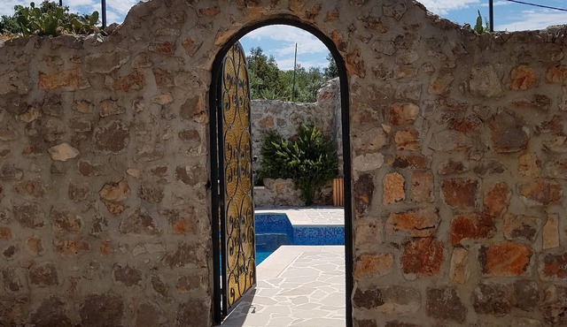 Stone house with pool