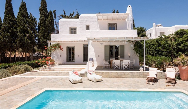SUN DROP VILLA I with private pool, on Drios Beach, Paros