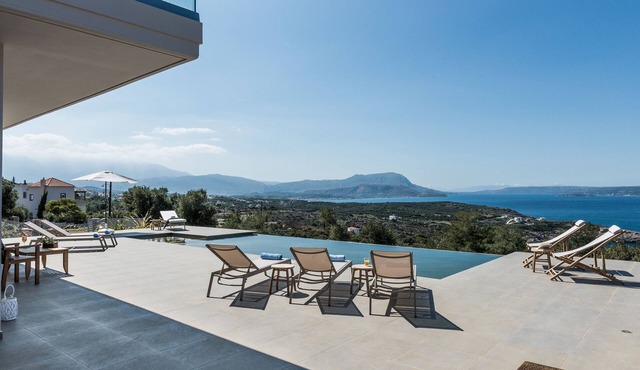 villa Palm by NiMaRvillas, stylish design,stunning sea views, infinity pool in Κοκκινο Χωριό