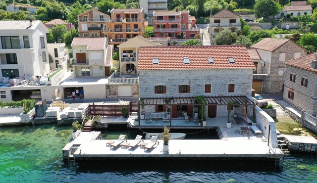 Waterfront Stone Home with Private Terrace & Direct Sea Access
