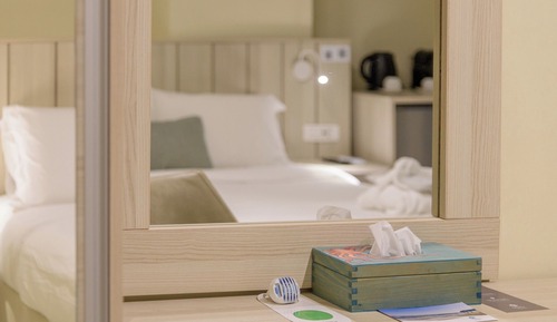 Basic Double Room, 1 Double Bed, Partial Sea View