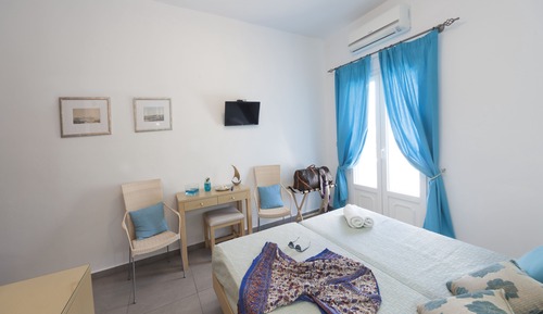 Basic Double Room, 1 Double Bed, Partial Sea View
