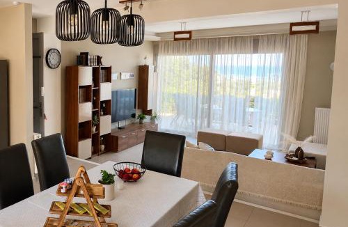 Rhodes Town Villa | Alkion Villa Sea View, Olive Tree Garden & Spacious Terrace