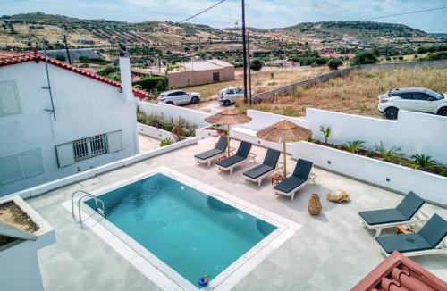 Lavreotiki Villa | Sahara Blanc Villa - Private Pool - Loft Space