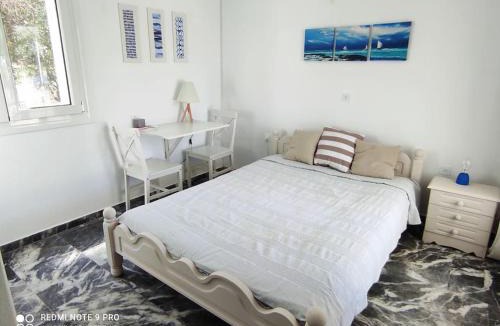 Steni Dirfyos House | White Villa in Olive trees and Seaview to Panagia