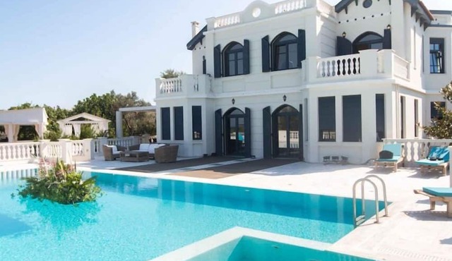 A four bedroom luxurious villa with pool ideal for families or big parties! in Mytiliene
