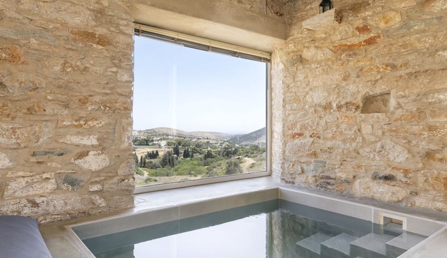 Villa Gaia Syros | 1800's Stone Building in Syros Ano Manna
