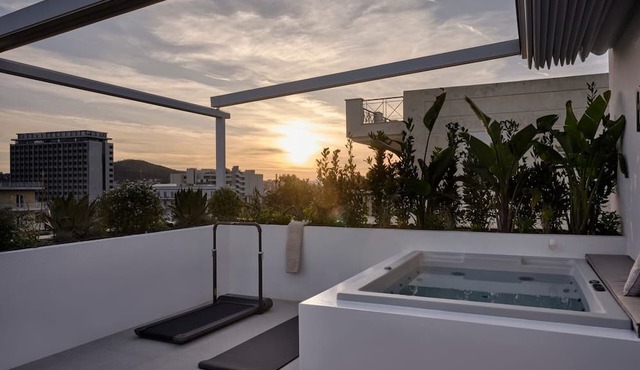 Dazzling Athens Maisonette | Ialysos Maisonette | 2 Bedrooms | Private Furnished Balcony with Outdoor Dining Area and Sunbeds | Private Outdoor Jacuzzi | Exercise Equipment | Prime Location | Chalandri